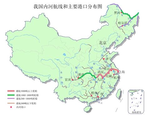 大陸沿海地圖|中国沿海航线、内河航线和港口分布在线地图